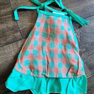 NWOT Plaid String-Tie Dress with Ruffles